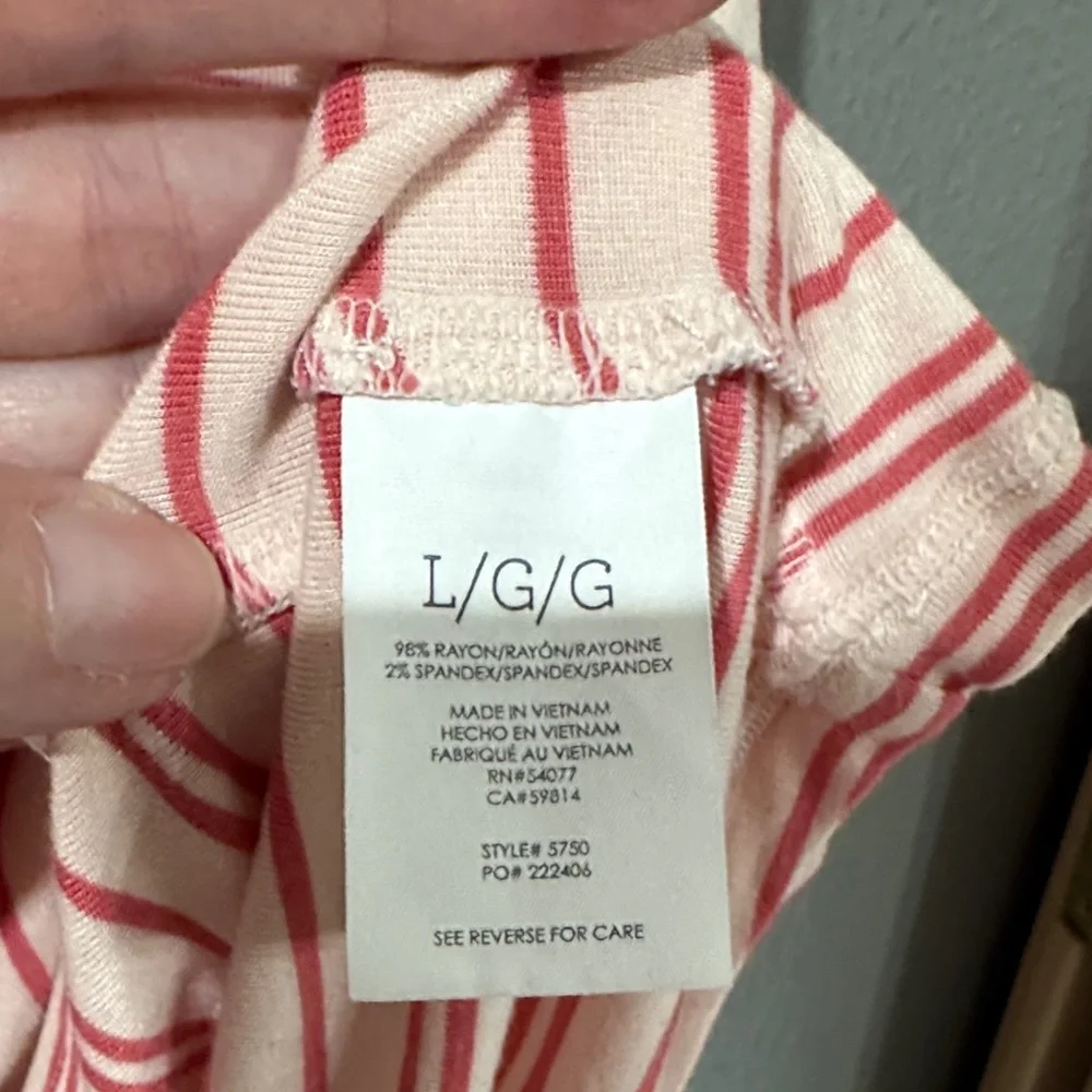 CAbi Pink & Cream Striped Dolman-Sleeve Tunic - Picture 4 of 4